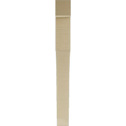 Ekena Millwork - BKTUR035X34X34WTL05RCPR - Timberthane Faux Wood Westlake Style Bracket, Block Ends, 3 1/2"W x 34"D x 34"H, Primed Tan