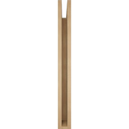 Ekena Millwork - BKTUR035X34X34WTL05RCPR - Timberthane Faux Wood Westlake Style Bracket, Block Ends, 3 1/2"W x 34"D x 34"H, Primed Tan