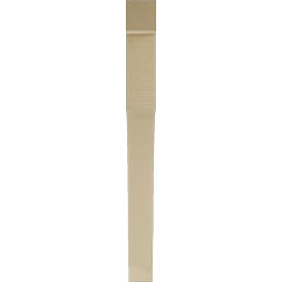 Ekena Millwork - BKTUR035X34X38WTL05RCPR - Timberthane Faux Wood Westlake Style Bracket, Block Ends, 3 1/2"W x 34"D x 38"H, Primed Tan