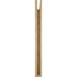 Ekena Millwork - BKTUR035X34X38WTL05RCPR - Timberthane Faux Wood Westlake Style Bracket, Block Ends, 3 1/2"W x 34"D x 38"H, Primed Tan