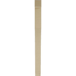 Ekena Millwork - BKTUR035X34X46WTL05RCPR - Timberthane Faux Wood Westlake Style Bracket, Block Ends, 3 1/2"W x 34"D x 46"H, Primed Tan