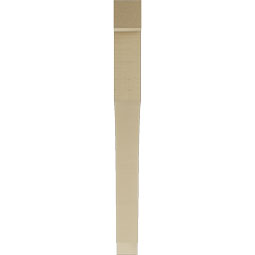 Ekena Millwork - BKTUR035X38X38WTL05RCPR - Timberthane Faux Wood Westlake Style Bracket, Block Ends, 3 1/2"W x 38"D x 38"H, Primed Tan