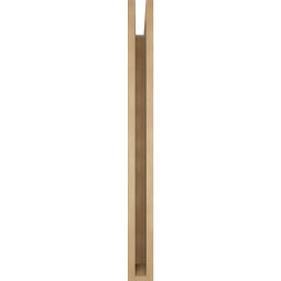 Ekena Millwork - BKTUR035X38X38WTL05RCPR - Timberthane Faux Wood Westlake Style Bracket, Block Ends, 3 1/2"W x 38"D x 38"H, Primed Tan