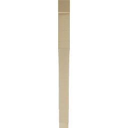 Ekena Millwork - BKTUR035X38X44WTL05RCPR - Timberthane Faux Wood Westlake Style Bracket, Block Ends, 3 1/2"W x 38"D x 44"H, Primed Tan