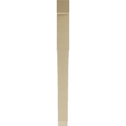 Ekena Millwork - BKTUR035X42X42WTL05RCPR - Timberthane Faux Wood Westlake Style Bracket, Block Ends, 3 1/2"W x 42"D x 42"H, Primed Tan
