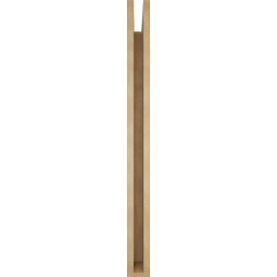 Ekena Millwork - BKTUR035X42X42WTL05RCPR - Timberthane Faux Wood Westlake Style Bracket, Block Ends, 3 1/2"W x 42"D x 42"H, Primed Tan