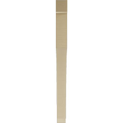 Ekena Millwork - BKTUR035X44X44WTL05RCPR - Timberthane Faux Wood Westlake Style Bracket, Block Ends, 3 1/2"W x 44"D x 44"H, Primed Tan