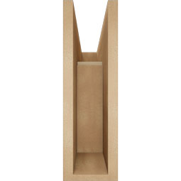 Ekena Millwork - BKTUR055X18X18WTL05RCPR - Timberthane Faux Wood Westlake Style Bracket, Block Ends, 5 1/2"W x 18"D x 18"H, Primed Tan