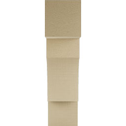 Ekena Millwork - BKTUR055X18X22WTL05RCPR - Timberthane Faux Wood Westlake Style Bracket, Block Ends, 5 1/2"W x 18"D x 22"H, Primed Tan