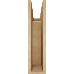 Ekena Millwork - BKTUR055X18X22WTL05RCPR - Timberthane Faux Wood Westlake Style Bracket, Block Ends, 5 1/2"W x 18"D x 22"H, Primed Tan