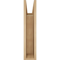 Ekena Millwork - BKTUR055X18X26WTL05RCPR - Timberthane Faux Wood Westlake Style Bracket, Block Ends, 5 1/2"W x 18"D x 26"H, Primed Tan