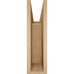 Ekena Millwork - BKTUR055X20X20WTL05RCPR - Timberthane Faux Wood Westlake Style Bracket, Block Ends, 5 1/2"W x 20"D x 20"H, Primed Tan