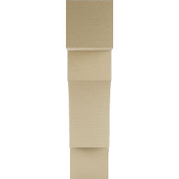 Ekena Millwork - BKTUR055X20X24WTL05RCPR - Timberthane Faux Wood Westlake Style Bracket, Block Ends, 5 1/2"W x 20"D x 24"H, Primed Tan