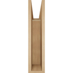 Ekena Millwork - BKTUR055X20X24WTL05RCPR - Timberthane Faux Wood Westlake Style Bracket, Block Ends, 5 1/2"W x 20"D x 24"H, Primed Tan