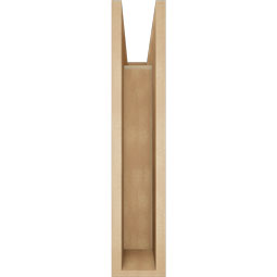 Ekena Millwork - BKTUR055X20X28WTL05RCPR - Timberthane Faux Wood Westlake Style Bracket, Block Ends, 5 1/2"W x 20"D x 28"H, Primed Tan