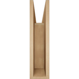 Ekena Millwork - BKTUR055X22X22WTL05RCPR - Timberthane Faux Wood Westlake Style Bracket, Block Ends, 5 1/2"W x 22"D x 22"H, Primed Tan