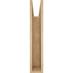 Ekena Millwork - BKTUR055X22X30WTL05RCPR - Timberthane Faux Wood Westlake Style Bracket, Block Ends, 5 1/2"W x 22"D x 30"H, Primed Tan
