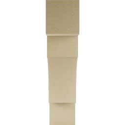 Ekena Millwork - BKTUR055X24X24WTL05RCPR - Timberthane Faux Wood Westlake Style Bracket, Block Ends, 5 1/2"W x 24"D x 24"H, Primed Tan