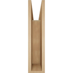 Ekena Millwork - BKTUR055X24X24WTL05RCPR - Timberthane Faux Wood Westlake Style Bracket, Block Ends, 5 1/2"W x 24"D x 24"H, Primed Tan