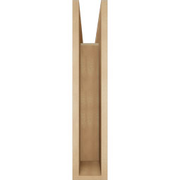 Ekena Millwork - BKTUR055X24X28WTL05RCPR - Timberthane Faux Wood Westlake Style Bracket, Block Ends, 5 1/2"W x 24"D x 28"H, Primed Tan