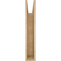 Ekena Millwork - BKTUR055X24X32WTL05RCPR - Timberthane Faux Wood Westlake Style Bracket, Block Ends, 5 1/2"W x 24"D x 32"H, Primed Tan