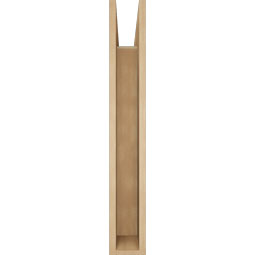Ekena Millwork - BKTUR055X26X38WTL05RCPR - Timberthane Faux Wood Westlake Style Bracket, Block Ends, 5 1/2"W x 26"D x 38"H, Primed Tan