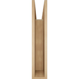 Ekena Millwork - BKTUR055X28X28WTL05RCPR - Timberthane Faux Wood Westlake Style Bracket, Block Ends, 5 1/2"W x 28"D x 28"H, Primed Tan