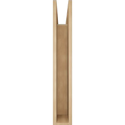 Ekena Millwork - BKTUR055X28X36WTL05RCPR - Timberthane Faux Wood Westlake Style Bracket, Block Ends, 5 1/2"W x 28"D x 36"H, Primed Tan