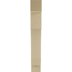 Ekena Millwork - BKTUR055X28X40WTL05RCPR - Timberthane Faux Wood Westlake Style Bracket, Block Ends, 5 1/2"W x 28"D x 40"H, Primed Tan