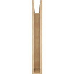 Ekena Millwork - BKTUR055X28X40WTL05RCPR - Timberthane Faux Wood Westlake Style Bracket, Block Ends, 5 1/2"W x 28"D x 40"H, Primed Tan