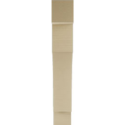 Ekena Millwork - BKTUR055X30X36WTL05RCPR - Timberthane Faux Wood Westlake Style Bracket, Block Ends, 5 1/2"W x 30"D x 36"H, Primed Tan