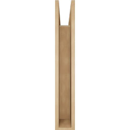 Ekena Millwork - BKTUR055X30X36WTL05RCPR - Timberthane Faux Wood Westlake Style Bracket, Block Ends, 5 1/2"W x 30"D x 36"H, Primed Tan