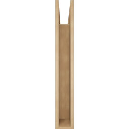 Ekena Millwork - BKTUR055X30X38WTL05RCPR - Timberthane Faux Wood Westlake Style Bracket, Block Ends, 5 1/2"W x 30"D x 38"H, Primed Tan
