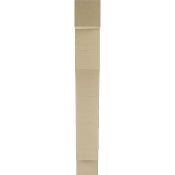 Ekena Millwork - BKTUR055X30X42WTL05RCPR - Timberthane Faux Wood Westlake Style Bracket, Block Ends, 5 1/2"W x 30"D x 42"H, Primed Tan