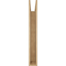 Ekena Millwork - BKTUR055X30X42WTL05RCPR - Timberthane Faux Wood Westlake Style Bracket, Block Ends, 5 1/2"W x 30"D x 42"H, Primed Tan