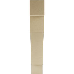 Ekena Millwork - BKTUR055X32X32WTL05RCPR - Timberthane Faux Wood Westlake Style Bracket, Block Ends, 5 1/2"W x 32"D x 32"H, Primed Tan