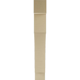Ekena Millwork - BKTUR055X34X40WTL05RCPR - Timberthane Faux Wood Westlake Style Bracket, Block Ends, 5 1/2"W x 34"D x 40"H, Primed Tan