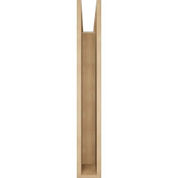 Ekena Millwork - BKTUR055X34X40WTL05RCPR - Timberthane Faux Wood Westlake Style Bracket, Block Ends, 5 1/2"W x 34"D x 40"H, Primed Tan