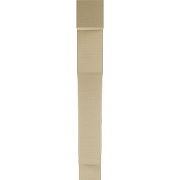 Ekena Millwork - BKTUR055X34X42WTL05RCPR - Timberthane Faux Wood Westlake Style Bracket, Block Ends, 5 1/2"W x 34"D x 42"H, Primed Tan