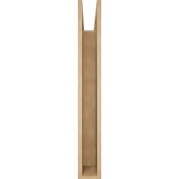 Ekena Millwork - BKTUR055X34X42WTL05RCPR - Timberthane Faux Wood Westlake Style Bracket, Block Ends, 5 1/2"W x 34"D x 42"H, Primed Tan