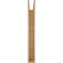 Ekena Millwork - BKTUR055X34X46WTL05RCPR - Timberthane Faux Wood Westlake Style Bracket, Block Ends, 5 1/2"W x 34"D x 46"H, Primed Tan