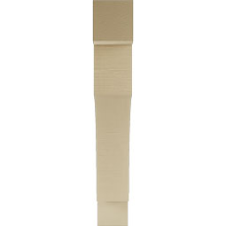 Ekena Millwork - BKTUR055X36X36WTL05RCPR - Timberthane Faux Wood Westlake Style Bracket, Block Ends, 5 1/2"W x 36"D x 36"H, Primed Tan