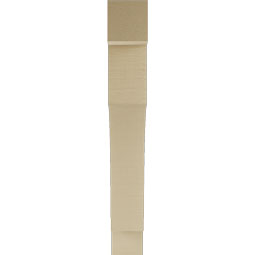 Ekena Millwork - BKTUR055X36X40WTL05RCPR - Timberthane Faux Wood Westlake Style Bracket, Block Ends, 5 1/2"W x 36"D x 40"H, Primed Tan