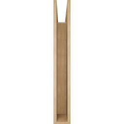Ekena Millwork - BKTUR055X36X40WTL05RCPR - Timberthane Faux Wood Westlake Style Bracket, Block Ends, 5 1/2"W x 36"D x 40"H, Primed Tan