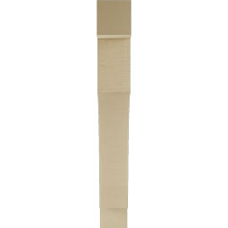 Ekena Millwork - BKTUR055X36X42WTL05RCPR - Timberthane Faux Wood Westlake Style Bracket, Block Ends, 5 1/2"W x 36"D x 42"H, Primed Tan