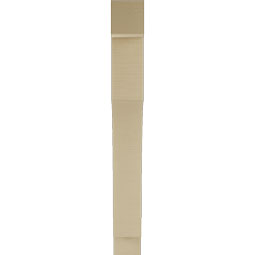 Ekena Millwork - BKTUR055X36X48WTL05RCPR - Timberthane Faux Wood Westlake Style Bracket, Block Ends, 5 1/2"W x 36"D x 48"H, Primed Tan