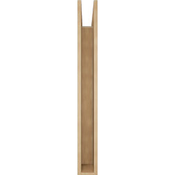 Ekena Millwork - BKTUR055X36X48WTL05RCPR - Timberthane Faux Wood Westlake Style Bracket, Block Ends, 5 1/2"W x 36"D x 48"H, Primed Tan