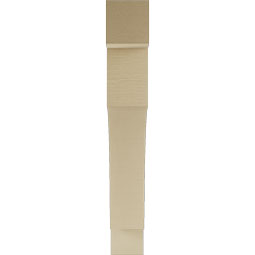 Ekena Millwork - BKTUR055X38X38WTL05RCPR - Timberthane Faux Wood Westlake Style Bracket, Block Ends, 5 1/2"W x 38"D x 38"H, Primed Tan