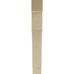 Ekena Millwork - BKTUR055X38X42WTL05RCPR - Timberthane Faux Wood Westlake Style Bracket, Block Ends, 5 1/2"W x 38"D x 42"H, Primed Tan