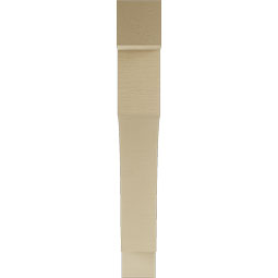 Ekena Millwork - BKTUR055X40X40WTL05RCPR - Timberthane Faux Wood Westlake Style Bracket, Block Ends, 5 1/2"W x 40"D x 40"H, Primed Tan